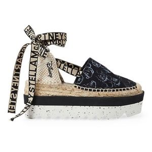 Stella McCartney Women’s Gaia Canvas Mickey Espadrilles Size 37 AUTHENTIC
